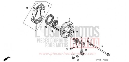 PANNEAU DE FREIN AVANT PK50R de 1994